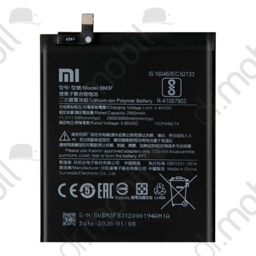 Akkumulátor Xiaomi Mi 8 Pro, Xiaomi Mi 8 Explorer 3000mAh Li-iON (BM3F)